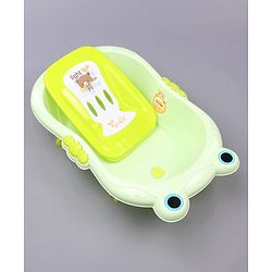 Babyhug Bath Tub With Bath Tray Animal Print - Yellow