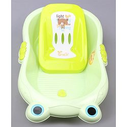Babyhug Bath Tub With Bath Tray Animal Print - Yellow