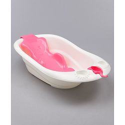 Babyhug Large Size Bath Tub With Bath Sling Bear Print - (Colour May Vary)