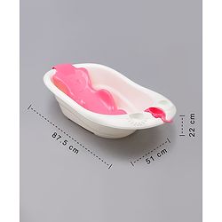 Babyhug Large Size Bath Tub With Bath Sling Bear Print - (Colour May Vary)