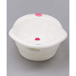 Babyhug Large Size Bath Tub With Bath Sling Bear Print - (Colour May Vary)