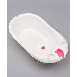 Babyhug Large Size Bath Tub With Bath Sling Bear Print - (Colour May Vary)