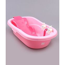 Babyhug Bath Tub Set With Bath Wash  - Pink
