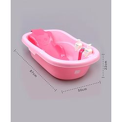 Babyhug Bath Tub Set With Bath Wash  - Pink