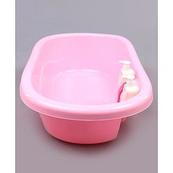 Babyhug Bath Tub Set With Bath Wash  - Pink