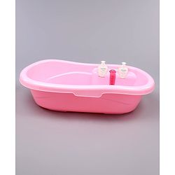 Babyhug Bath Tub Set With Bath Wash  - Pink