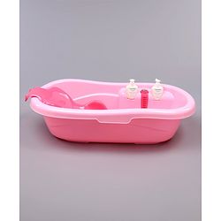 Babyhug Bath Tub Set With Bath Wash  - Pink
