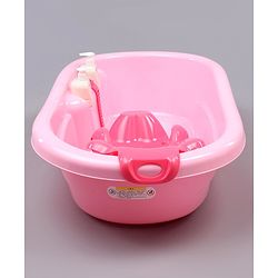 Babyhug Bath Tub Set With Bath Wash  - Pink