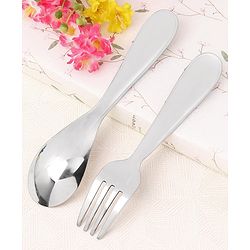 Babyhug Stainless Steel Spoon & Fork Set
