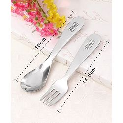 Babyhug Stainless Steel Spoon & Fork Set