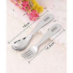Babyhug Stainless Steel Spoon & Fork Set - Pack of 4