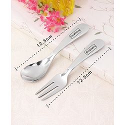 Babyhug Stainless Steel Spoon & Fork Set - Pack of 4