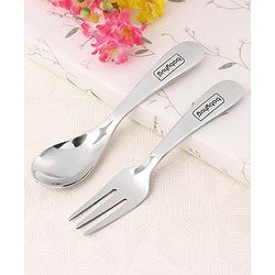 Babyhug Stainless Steel Spoon & Fork Set - Pack of 4