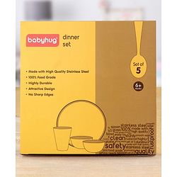 Babyhug Stainless Steel Dinner Set - 5 Pieces