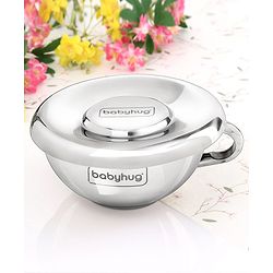 Babyhug Double Wall Stainless Steel Feeding Bowl Set with Spoon
