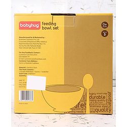 Babyhug Double Wall Stainless Steel Feeding Bowl Set with Spoon