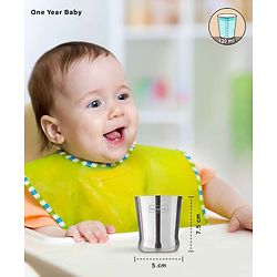 Babyhug Stainless Steel Mini Tumbler Set of 2 - 120 ml each