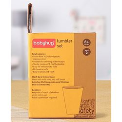 Babyhug Stainless Steel Mini Tumbler Set of 2 - 120 ml each