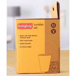 Babyhug Stainless Steel Mini Tumbler Set of 2 - 120 ml each