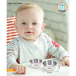 Babyhug Stainless Steel Feeding Bowl 150 ml - Set of 2