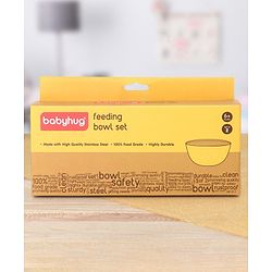 Babyhug Stainless Steel Feeding Bowl 150 ml - Set of 2
