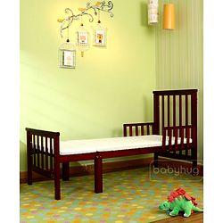 Babyhug Chester 3 in 1 Junior Bed cum Cot With Mattress- Dark Brown