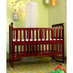 Babyhug Chester 3 in 1 Junior Bed cum Cot With Mattress- Dark Brown