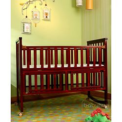 Babyhug Chester 3 in 1 Junior Bed cum Cot With Mattress- Dark Brown