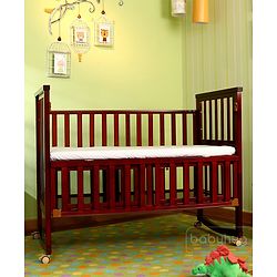 Babyhug Chester 3 in 1 Junior Bed cum Cot With Mattress- Dark Brown