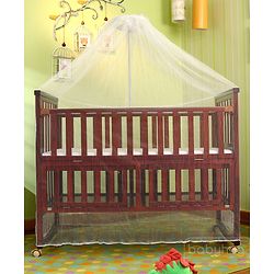 Babyhug Chester 3 in 1 Junior Bed cum Cot With Mattress- Dark Brown
