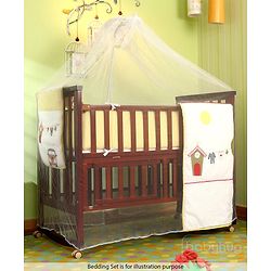 Babyhug Chester 3 in 1 Junior Bed cum Cot With Mattress- Dark Brown