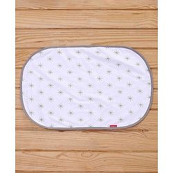 Babyhug Premium 3 Piece Nest Gadda Set With Diaper Changing Mat in Polka Dots Print - Green