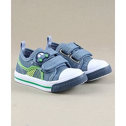Cute Walk by Babyhug Canvas Shoes Car Patch - Light Blue