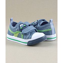 Cute Walk by Babyhug Canvas Shoes Car Patch - Light Blue