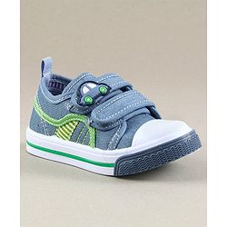 Cute Walk by Babyhug Canvas Shoes Car Patch - Light Blue