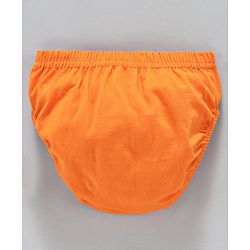 Babyhug 100% Cotton Briefs Dino Print Pack of 3 - White Orange