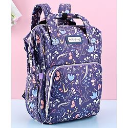 Babyhug Backpack Style Diaper Bag Floral Print - Purple