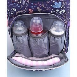 Babyhug Backpack Style Diaper Bag Floral Print - Purple