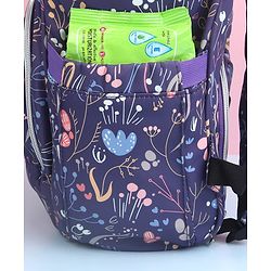 Babyhug Backpack Style Diaper Bag Floral Print - Purple