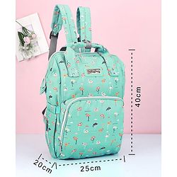 Babyhug Diaper Bag Flamingo Print - Green