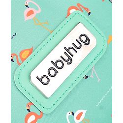 Babyhug Diaper Bag Flamingo Print - Green