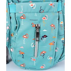 Babyhug Diaper Bag Flamingo Print - Green