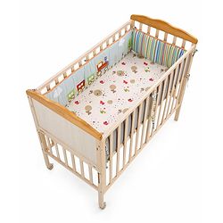 Babyhug Premium Cotton Crib Bumper Regular -Transport Theme (Cot not Included)