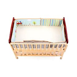Babyhug Premium Cotton Crib Bumper Large -Transport Theme (Cot not Included)