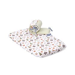 Babyhug Premium Cotton Head Support Bumper with Fitted Sheet for Cradle- Sports Theme