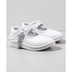 Cute Walk by Babyhug School Shoes - White