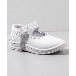 Cute Walk by Babyhug School Shoes - White
