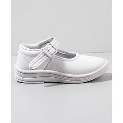 Cute Walk by Babyhug School Shoes - White