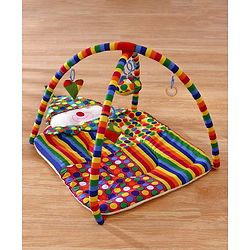Babyhug Smiling Clown Twist N Fold Activity Play Gym - Multicolour