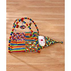 Babyhug Smiling Clown Twist N Fold Activity Play Gym - Multicolour